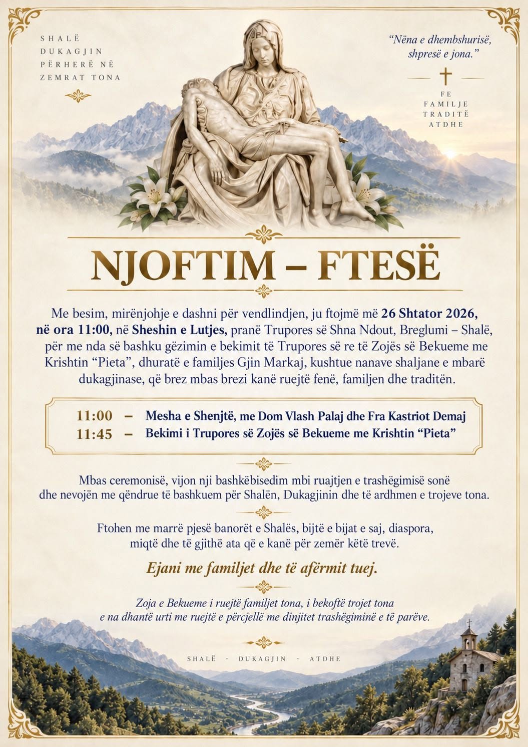 Shalë – Dukagjin, forever in our hearts